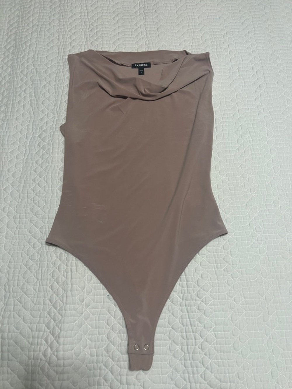 Express Dusty Rose Cowl Neck Bodysuit